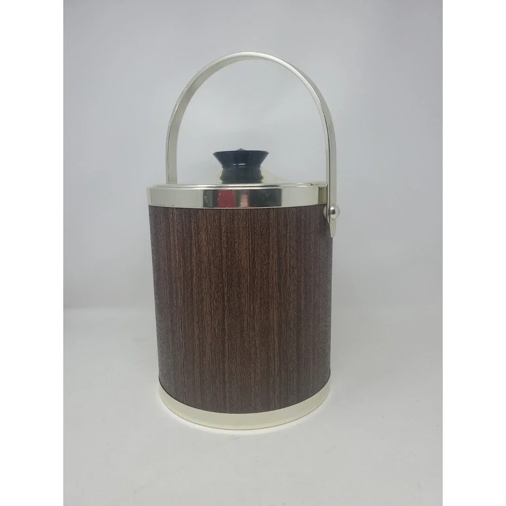 Vintage Mid Century Modern Copper Colored Kromex Ice Bucket RETRO!